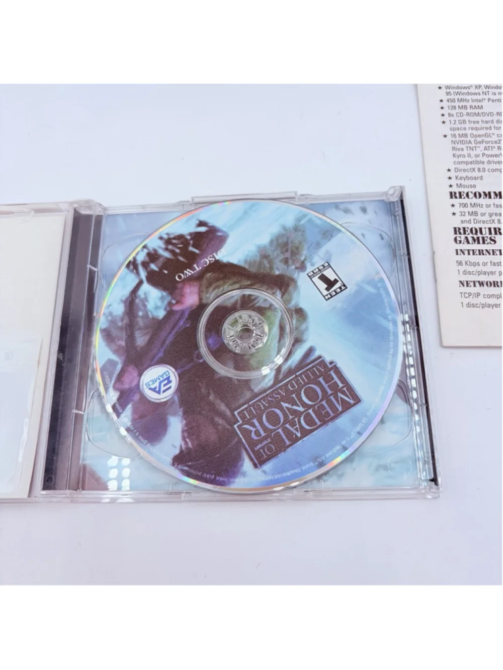 EA Medal of Honor Allied Assault PC CD-ROM Big Box Complete 2 Disc Manual